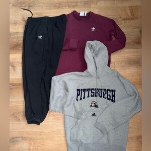 Adidas sweatshirt and pants (lot)